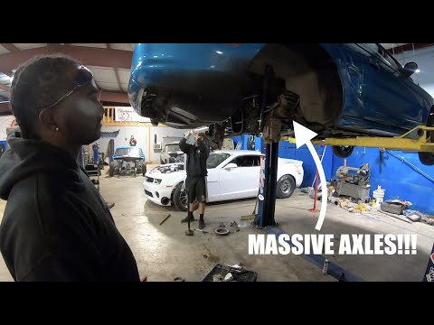 ITS TIME TO WHEELIE!!! NEW STRANGE 35 spline axles for my Turbo Mustang