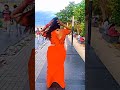 Gomathi Red Saree Public Dance Tamil Navel