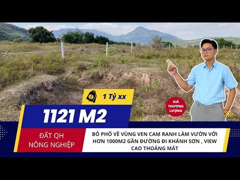 Lô đất sào làm fram ven thành phố Cam Ranh với 1121 m2, 2 mặt tiền gần suối giá hơn 1 triệu/m2