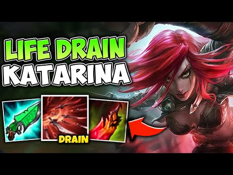 WTF?! LIFE-DRAIN KATARINA HEALS 6000 DAMAGE WITH ONE R! (UNKILLABLE) - League of Legends