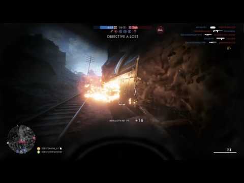 BF1 conquest amiens train destroyed with flametrooper