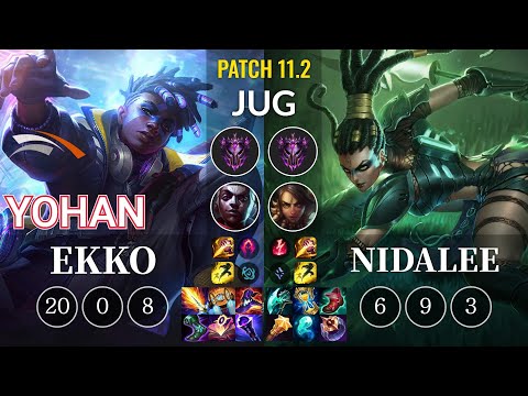 HLE yoHan Ekko vs Nidalee Jungle - KR Patch 11.2