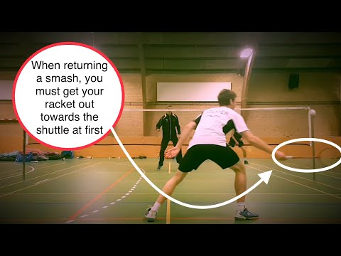BADMINTON EXERCISE #57 - SINGLE DEFENCE, 2 (FRONT AND BACK) VS 1