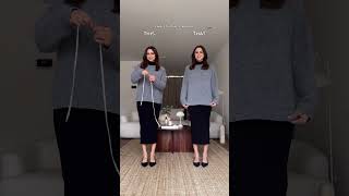 THIS or THAT? 🤍 Styling a sweater 👀 Which look upgrades your style most? ✨ #polishedlook