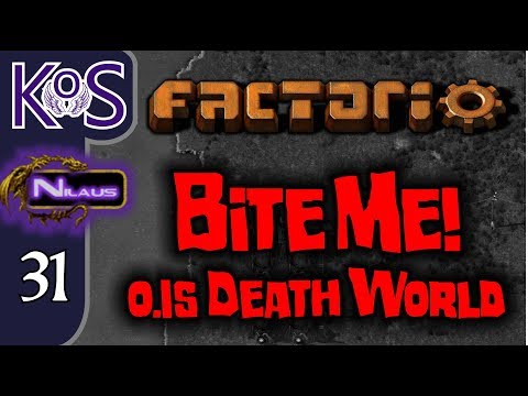 Factorio 0.15 Bite Me! Ep 31: Yellow Science & Biter Kills - Death World COOP MP Gameplay Let's Play