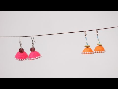 How to Make Paper Earrings Jhumka Using Paper Art Quilling DIY