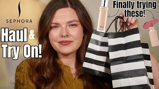 Sephora Savings Event HAUL & TRY ON! Let's Chat & Try Exciting New Makeup! My Favorite Haul Ever 💕
