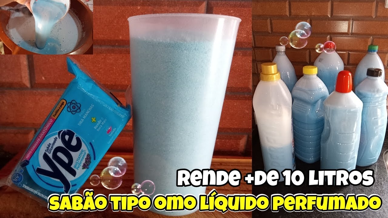 RENDE + DE 10 LITROS - SABÃO TIPO OMO LIQUIDO PERFUMADO /ECONOMIZE MUITO
