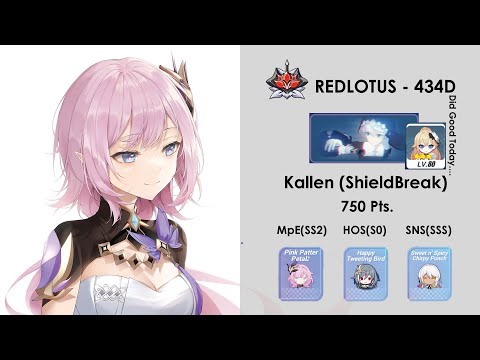 HI3: Ex Abyss Redlotus (434D): Kallen (ShieldBreak) |  MpE (SS2) (750 Pts)