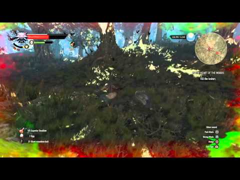 The Witcher 3 Wild Hunt - Leshen Boss Fight (Side Quest) / Death March Difficulty