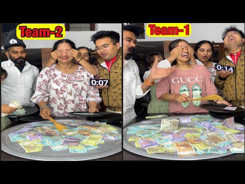 A game of two teams, whoever wins the most money will be the winner today.#familygames #moneygame 