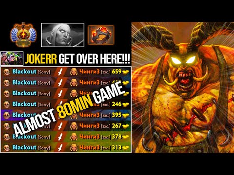 JOKERRR GET OVER HERE!!! [80MIN GAME] GIANT INVOKER 8 TIMES GOT DESTROYED BY PUDGE | Pudge Official