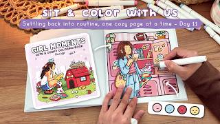 Sit & Color With Us ASMR ✨ Day 11 | Girl Moments Vol. 3 by Coco Wyo #colorwithme #asmr #coloringbook