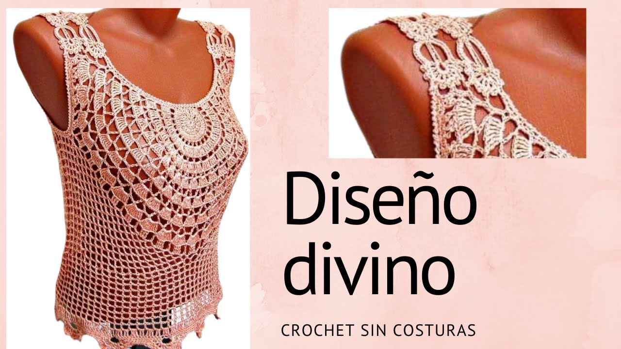 how to crochet a light blouse with divine straps