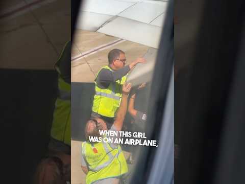 This girl noticed a part of the plane was missing before takeoff 😱