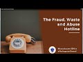 OIG Fraud, Waste and Abuse Hotline Information