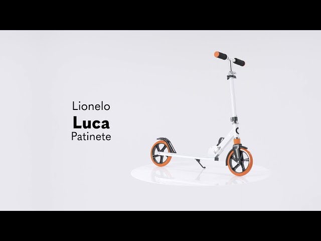 Vídeo relacionado con lionelo Luca Patinete Urbano XXL hasta 100 kg, Scooter para niños, Grandes Ruedas 200 mm ShockResist Amortiguador, Volante Ajustable Altura, Freno Plegable