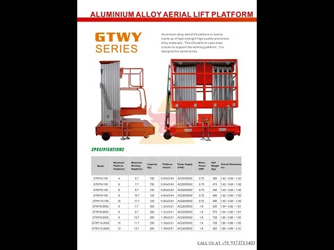 Single Mast Aerial Work Platform