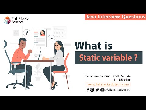 What Is A Static Variable Java Interview Questions