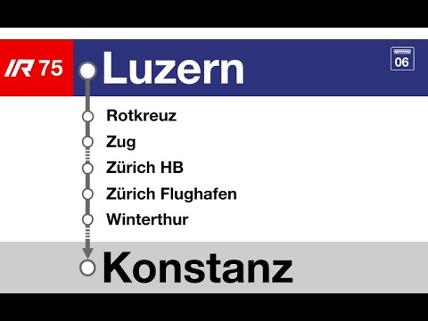 SBB Ansagen » IR75 Luzern — Konstanz (2023) | SLBahnen