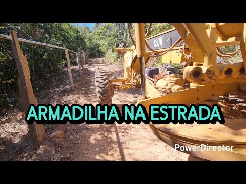 ARMADILHA NA ESTRADA / Motoniveladora caterpillar 120k grader niveleuse patrola operador Patroleiro 