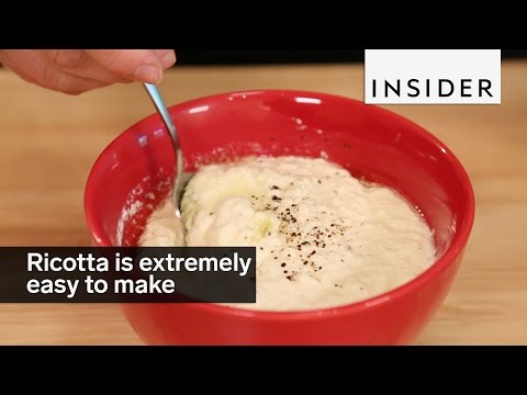 Fresh ricotta is ridiculously easy to make at home