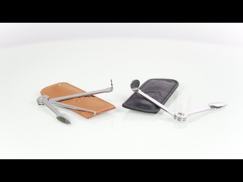 Lightweight 3-in-1 Tool with Leather Pouch - Spike Tamper Reamer - Tobacco Pipe Tool