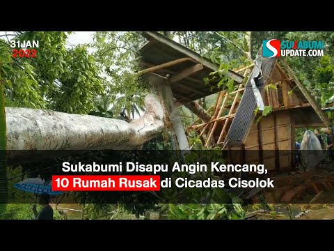 Sukabumi Disapu Angin Kencang, 10 Rumah Rusak di Cicadas Cisolok