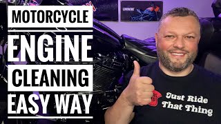 DIY motorcycle engine cleaning. Make your engine look great again. #JustRideThatThing