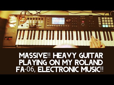 Live track with my workstation, Roland FA 06. live playing using D-Beam.Massive Electronic music!