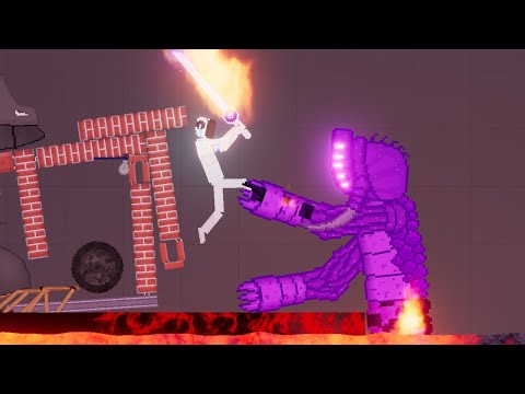 DUBSTEP MOD #2: Dubstep Robot vs Purple Giant vs Corruption of the Divine - People Playground 1.21.3
