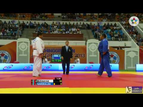 Judo 2013 Grand Prix Ulaanbaatar: Ulziibayar (MGL) - Namsraijav (MGL) [+100kg] bronze