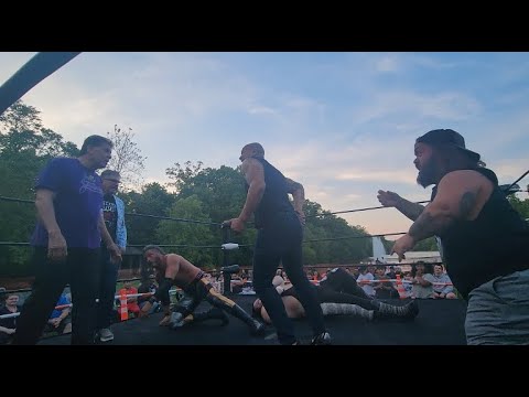 RICK RECON W/ DAVE LAGRECA VS BULL JAMES W/ MAVEN AT GARRETT MOUNTAIN - SPECIAL REFEREE TITO SANTANA