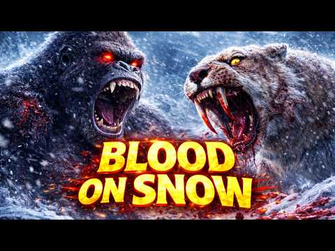 Gorilla vs Saber Tooth Tiger – Frozen Beast War  Ice Age Death Battle