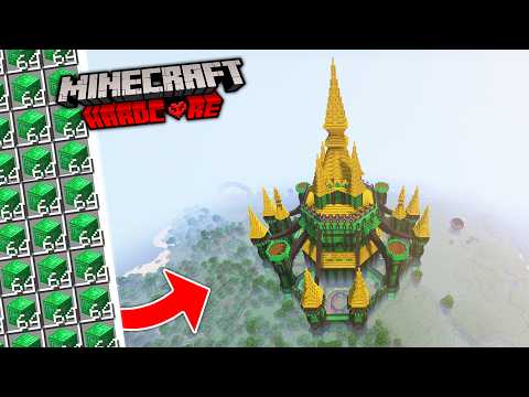 Game Beat - I Built A GIANT EMERALD CASTLE In Minecraft Hardcore ( HINDI )