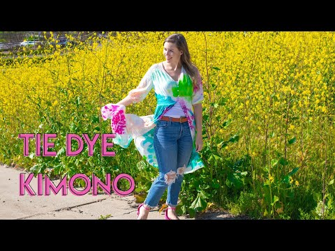Tie Dye Kimono // How to Tie Dye your Clothes this Summer!