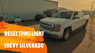 Reset / Clear TPMS Tire Pressure Light on Chevrolet Silverado (2014-2019)