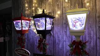 Video de Farol que nieva musical 1,85mts con escena navideña luminosa