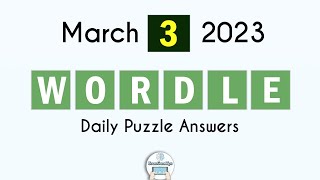 Wordle March 3 2023 Today Answer