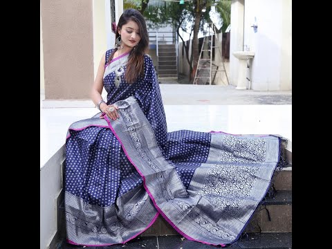 Lichi Silk Saree With Silver Zari Weaving Minakari Design All Over Wholesale Price