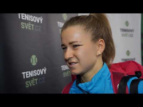 Karolína Muchová po vítězství nad Barborou Strýcovou v semifinále MONETA Tenisové extraligy 2019