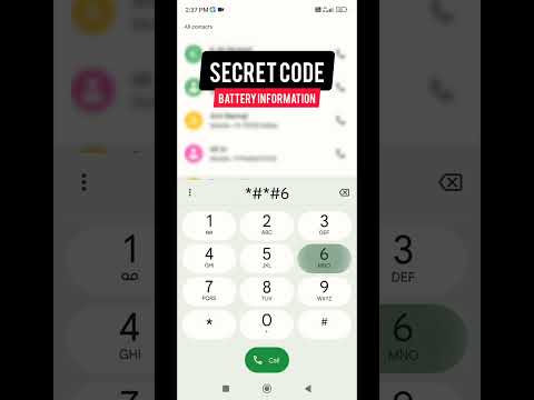 Secret Code 🤐 || Battery Information Secret Code #shorts #viral