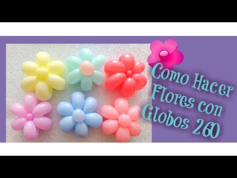 Como hacer una flor con globos 260