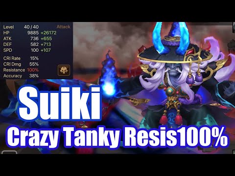 【Summoners War | Curry's RTA】The Power Suiki with Crazy Tanky Resis100%!!
