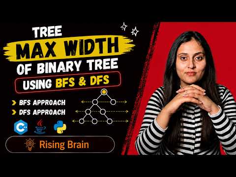Max Width Of Binary Tree Bfs Dfs Approach Python Java C Binary Tree Dsa