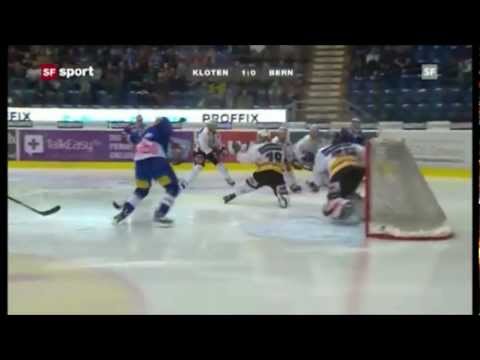 Brooks Laich First Goal for the Kloten Flyers in Switzerland during the NHL Lockout
