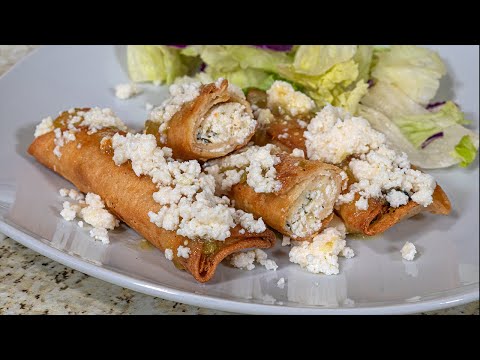 Tacos Dorados De Requeson | Recetas Mexicanas Faciles
