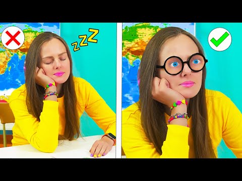 13 ЛАЙФХАКОВ и Пранков для ШКОЛЫ ! Смешные моменты для подруг ! 2 Типа людей в Классе! LIFE HACKS