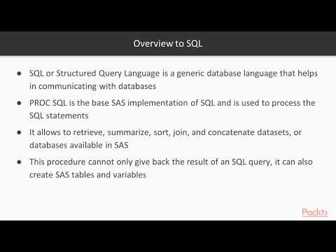 SAS in Practice The Course Overview|packtpub com