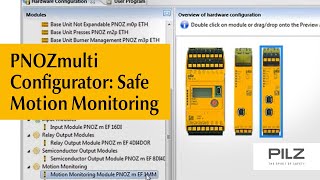 PNOZmulti Configurator – Safe monitoring for Motion Monitoring functions